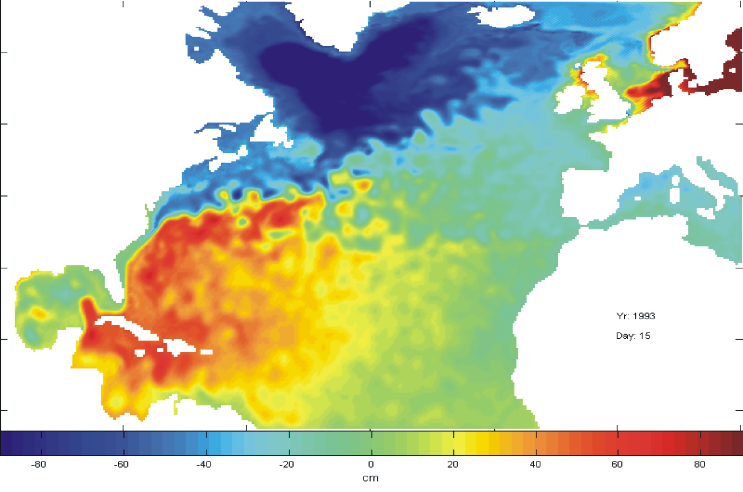 Model simulations of North Atlantic Ocean