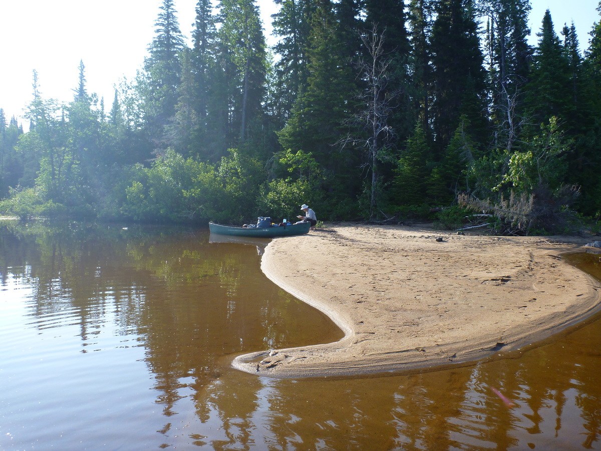   A nice campsite on Ozhiski Lake