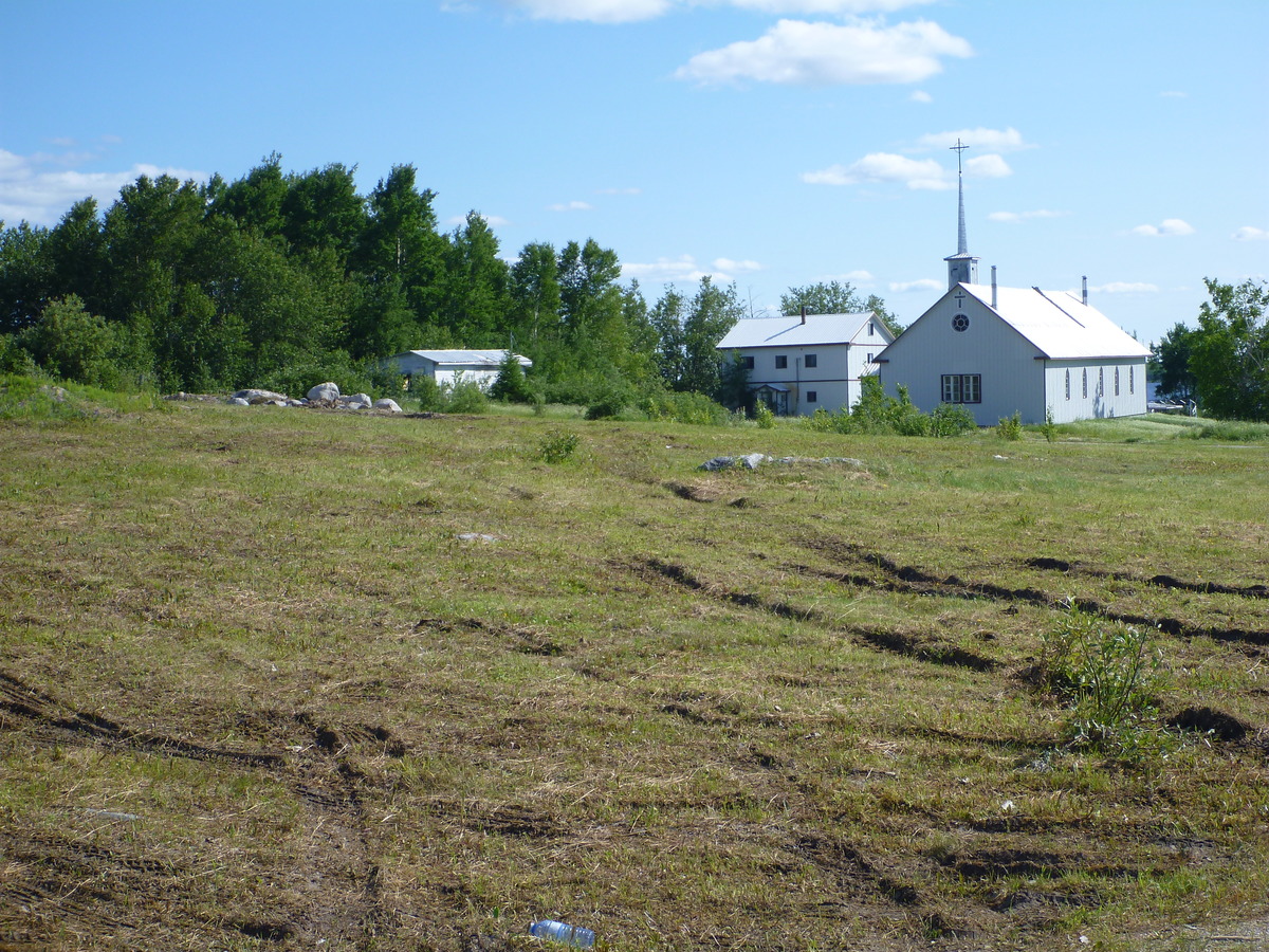  The only remaining buildings on Landsdowne House, the old site of the Neskantaga community.  